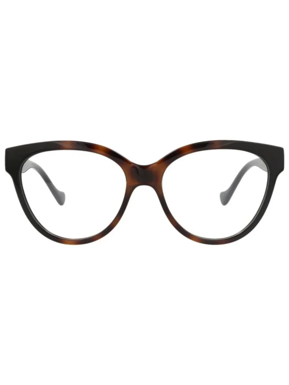 New Gucci Women's Eyeglasses Square Rectangle Injection Frame Havana Black